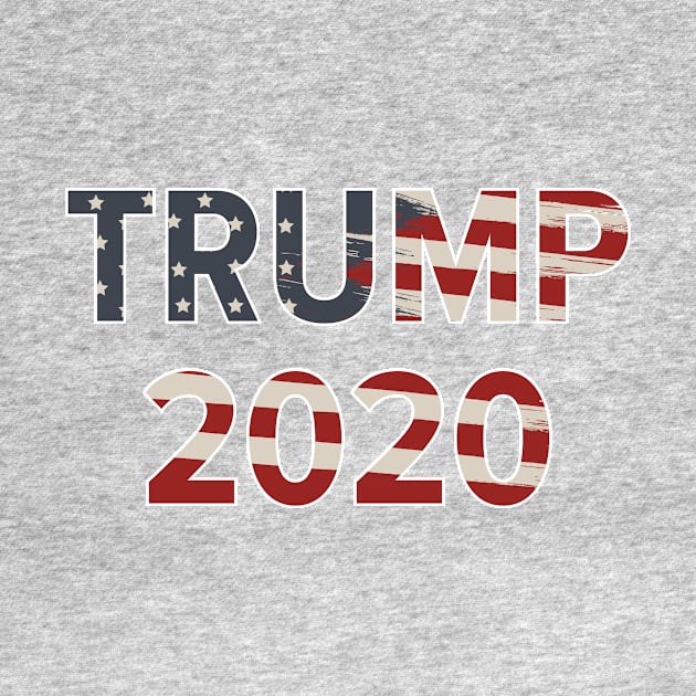 Trump 2020 Red American Flag by FalconArt